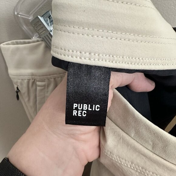 shorts gym training athletic sports drawstring waist pockets tan 38 - Picture 9 of 9